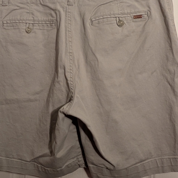 Chaps Tan Flat Front Shorts - Picture 3 of 5